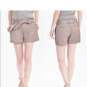 BLACK Banana Republic Tie Waist Scallop Shorts